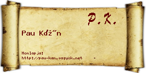 Pau Kán névjegykártya